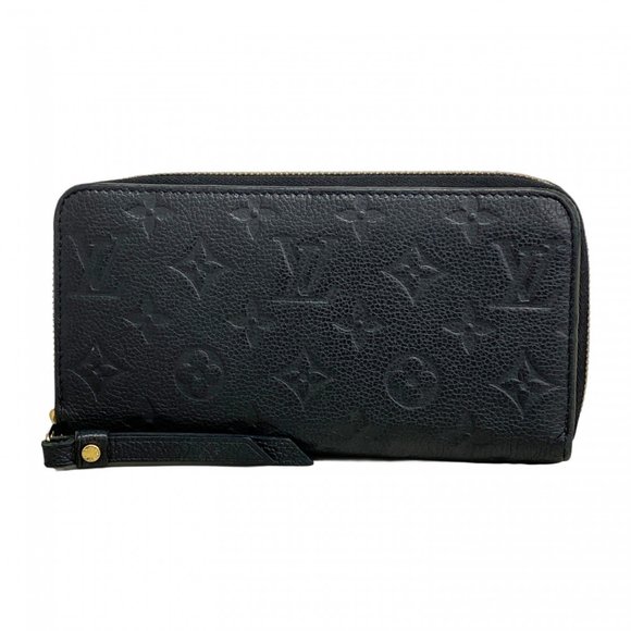 Louis Vuitton Monogram Empreinte Zippy Wallet M61864 Noir Women's Long - Picture 1 of 10